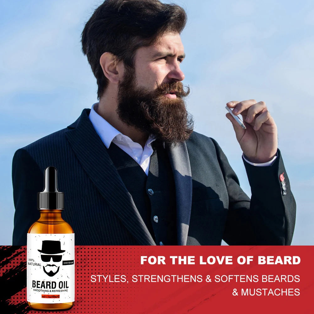 ENVISHA Growth Beard Care Oil & Cream - Thicker, Fuller Beard for Men