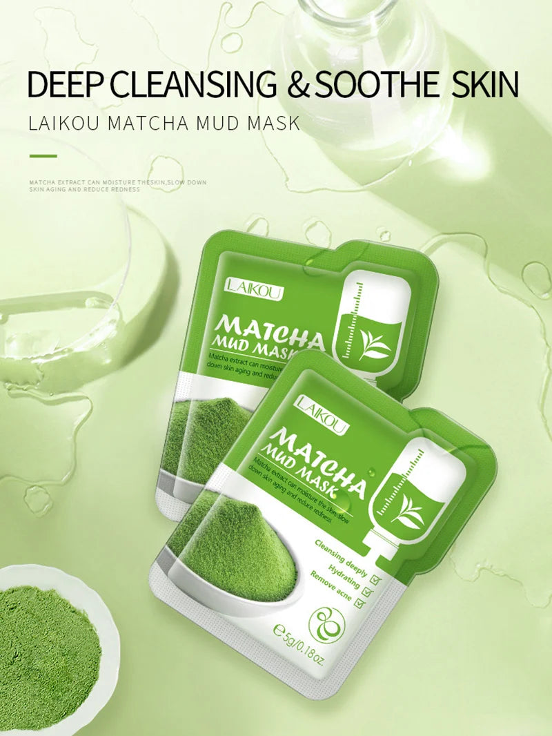 50pcs LAIKOU Sakura Mud Masks - Moisturizing, Anti-Aging, Anti-Acne, Deep Cleansing Facial Clay Masks for Skincare and Beauty.