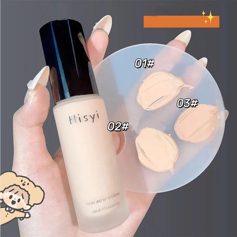 Liquid Foundation - Naturally Covers Flaws, Conceals Blemishes, Transparent Finish, and Without Sticking Powder.