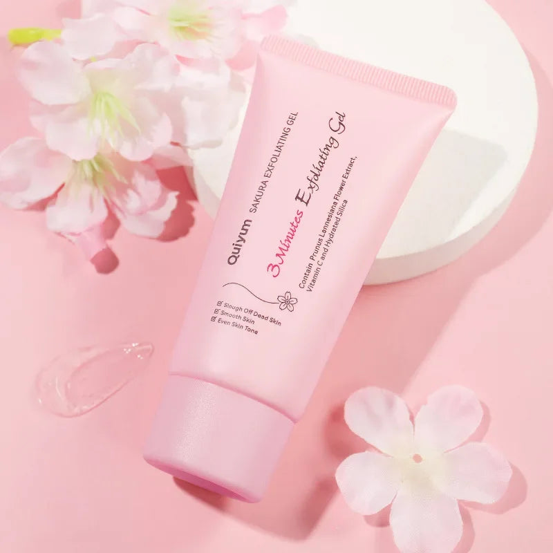 LAIKOU Sakura Exfoliating Peeling Gel - Moisturizing, Nourishing, and Repairing Facial Scrub for Beautiful Skin Care.