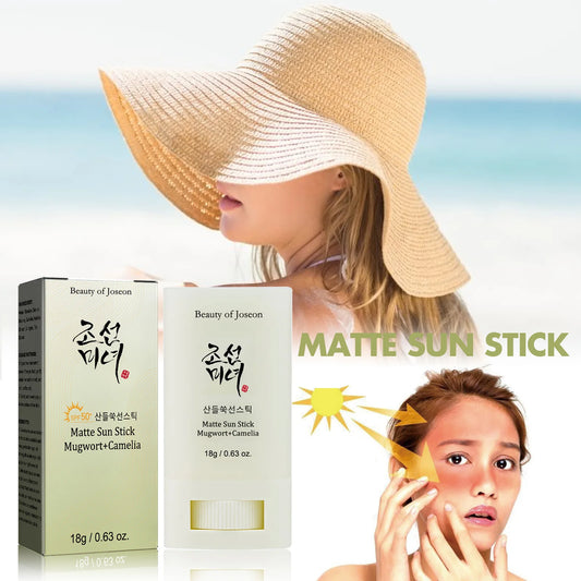 Matte Sunscreen Stick SPF50+ – Refreshing UV Protection, Oil-Control, Whitening, and Antioxidant Face Care