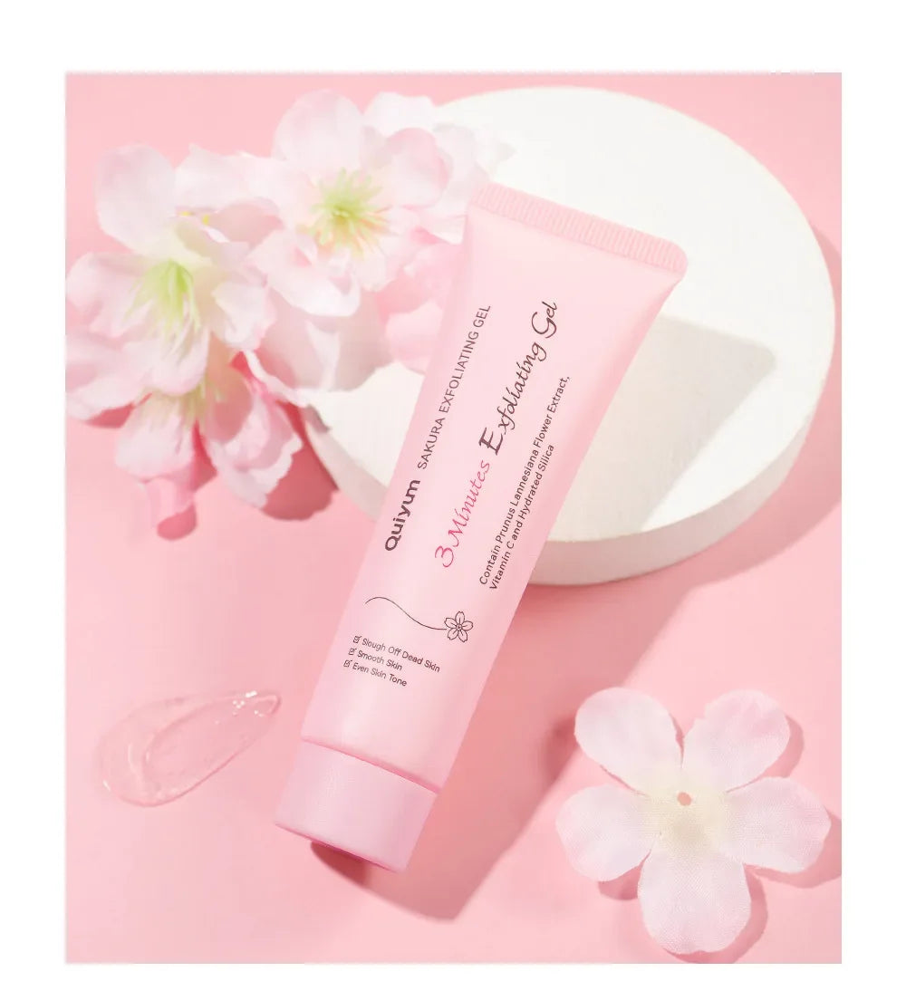 LAIKOU Sakura Exfoliating Peeling Gel - Moisturizing, Nourishing, and Repairing Facial Scrub for Beautiful Skin Care.