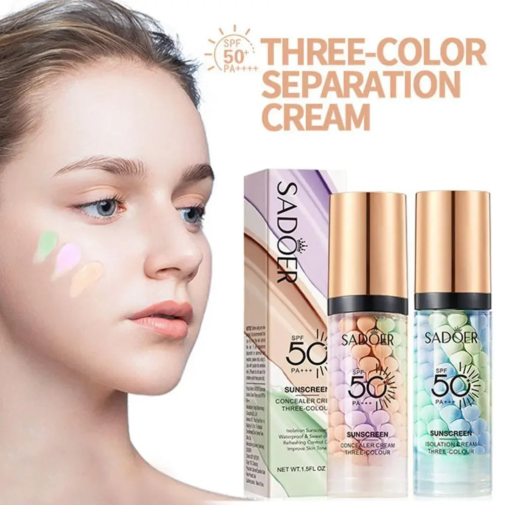 SPF 50+ Makeup Primer & Moisturizing Cream - Pore-Minimizing, Skin Tone Correcting, Brightening, and Refreshing Facial Base.