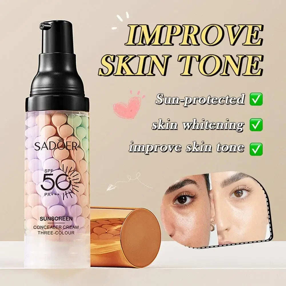 SPF 50+ Makeup Primer & Moisturizing Cream - Pore-Minimizing, Skin Tone Correcting, Brightening, and Refreshing Facial Base.