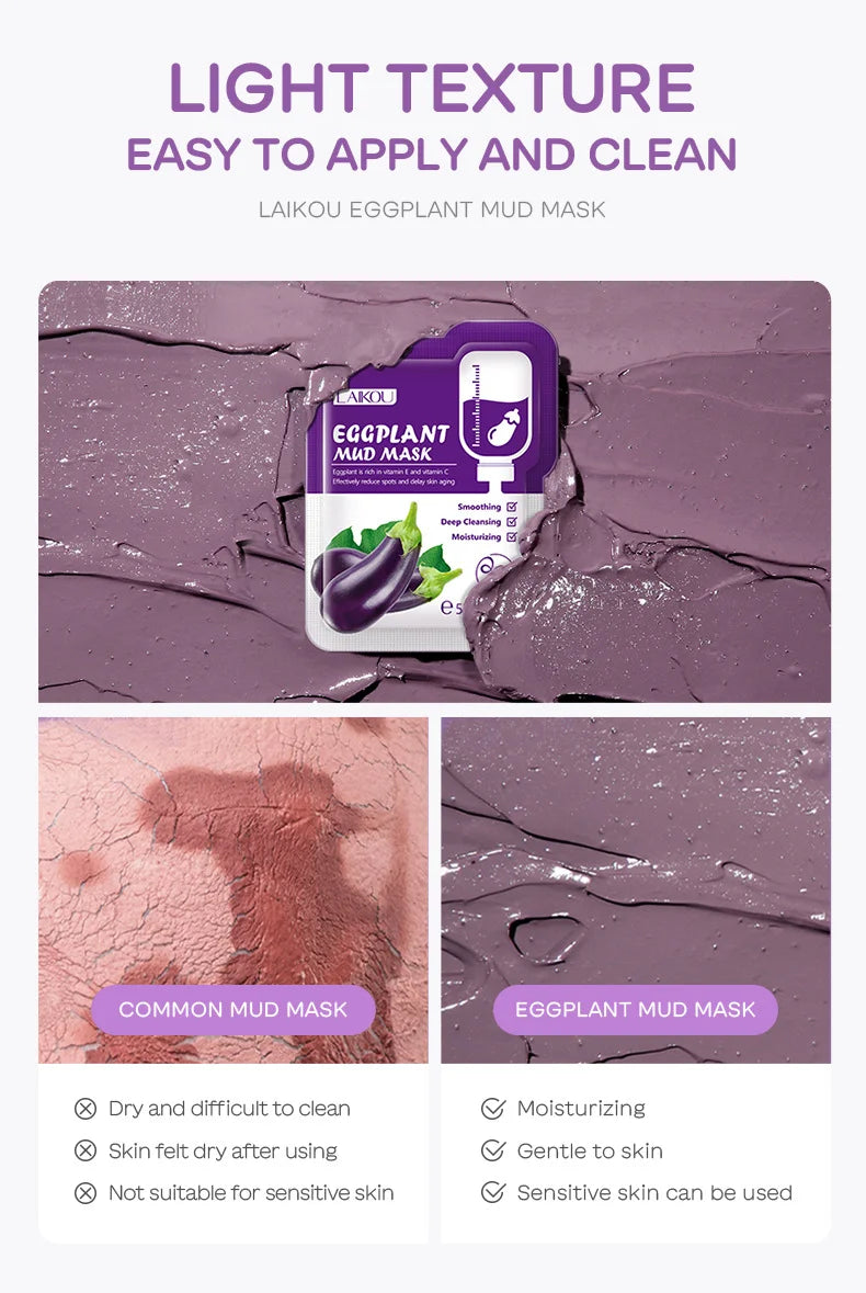 50pcs LAIKOU Sakura Mud Masks - Moisturizing, Anti-Aging, Anti-Acne, Deep Cleansing Facial Clay Masks for Skincare and Beauty.
