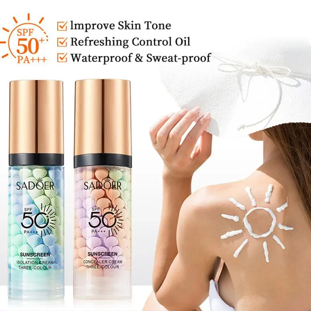 SPF 50+ Makeup Primer & Moisturizing Cream - Pore-Minimizing, Skin Tone Correcting, Brightening, and Refreshing Facial Base.