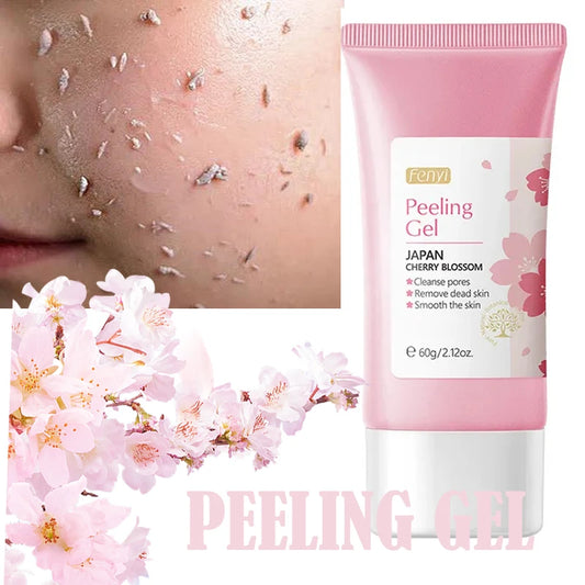 60g Face Exfoliating Gel - Whitening, Moisturizing, Acne & Blackhead Treatment, Facial Scrub Cleanser