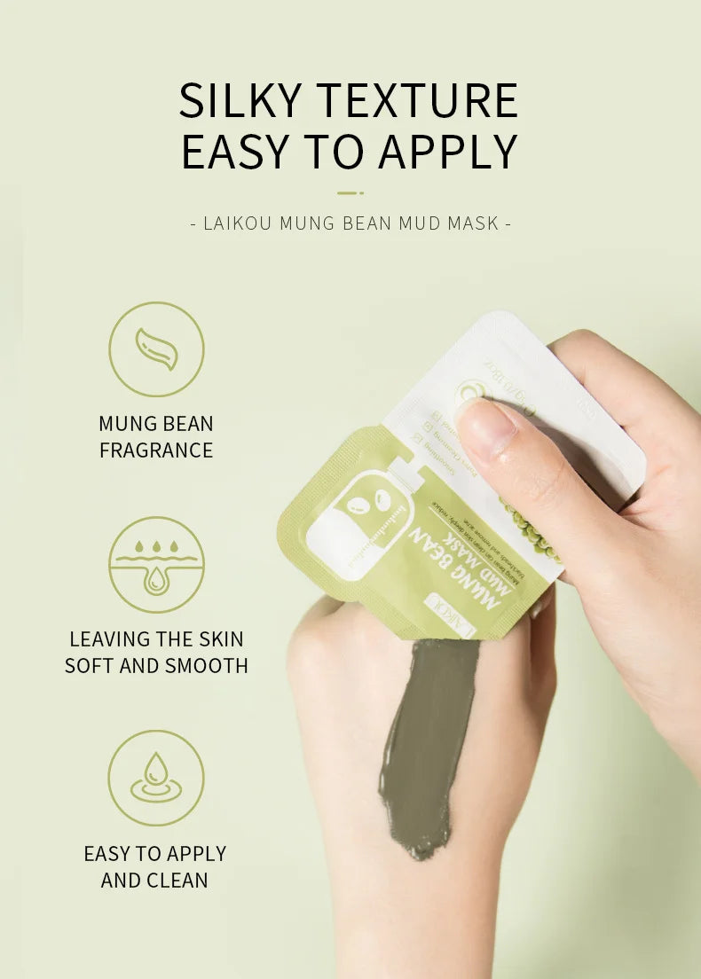 50pcs LAIKOU Sakura Mud Masks - Moisturizing, Anti-Aging, Anti-Acne, Deep Cleansing Facial Clay Masks for Skincare and Beauty.